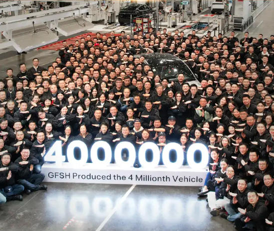 第400万辆整车下线,特斯拉上海工厂贡献全球交付量近50%